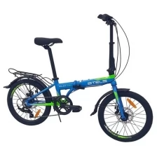 Складной Велосипед STELS 20" Pilot 630 MD V010 (LU093531) Зеленый/Синий, 20, 2020