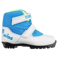 Trek Ботинки лыжные детские TREK Kids 2 NNN, цвет белый, лого синий, размер 29